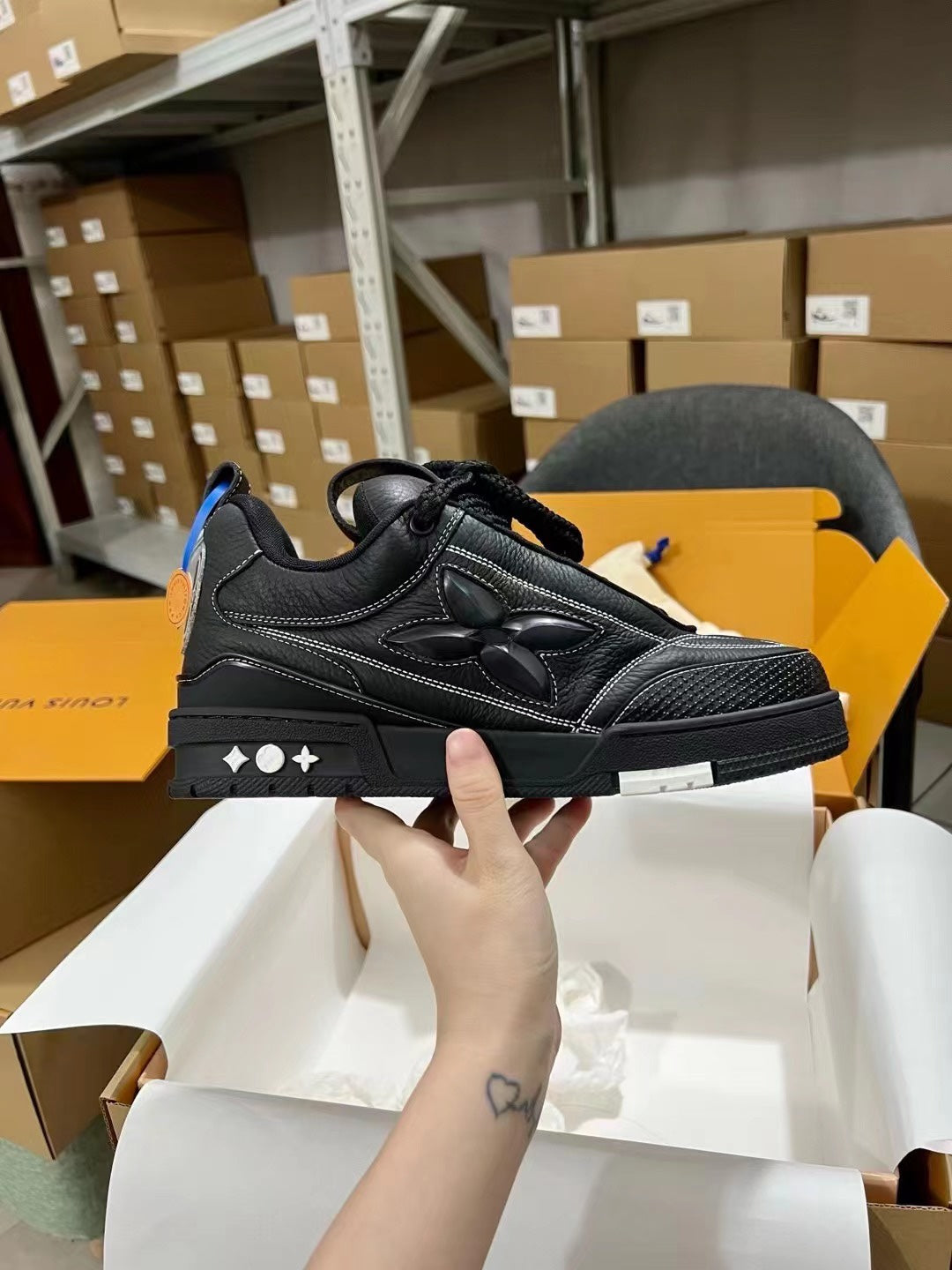 Louis Vuitton Skate Sneaker 'Oversized Flower Black'