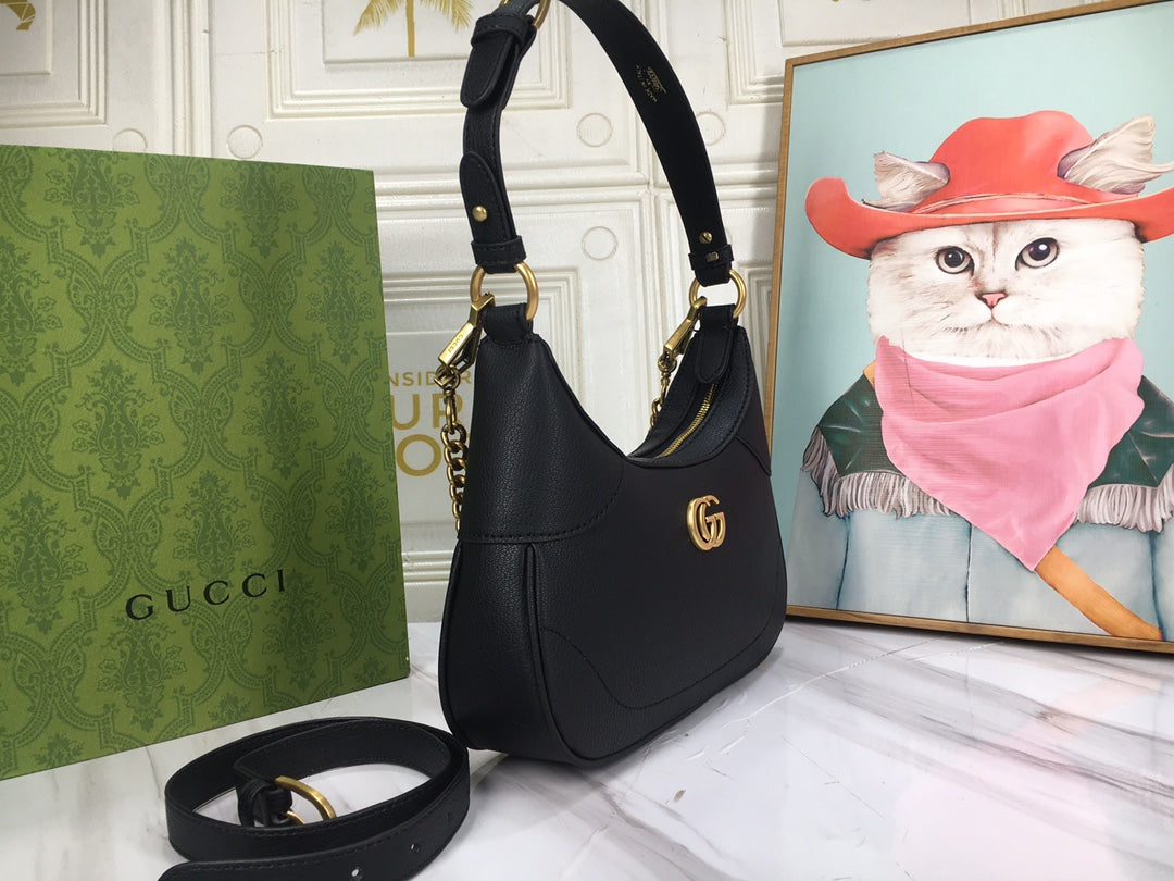 Gucci "Aphrodite Small Shoulder Bag GG Black"