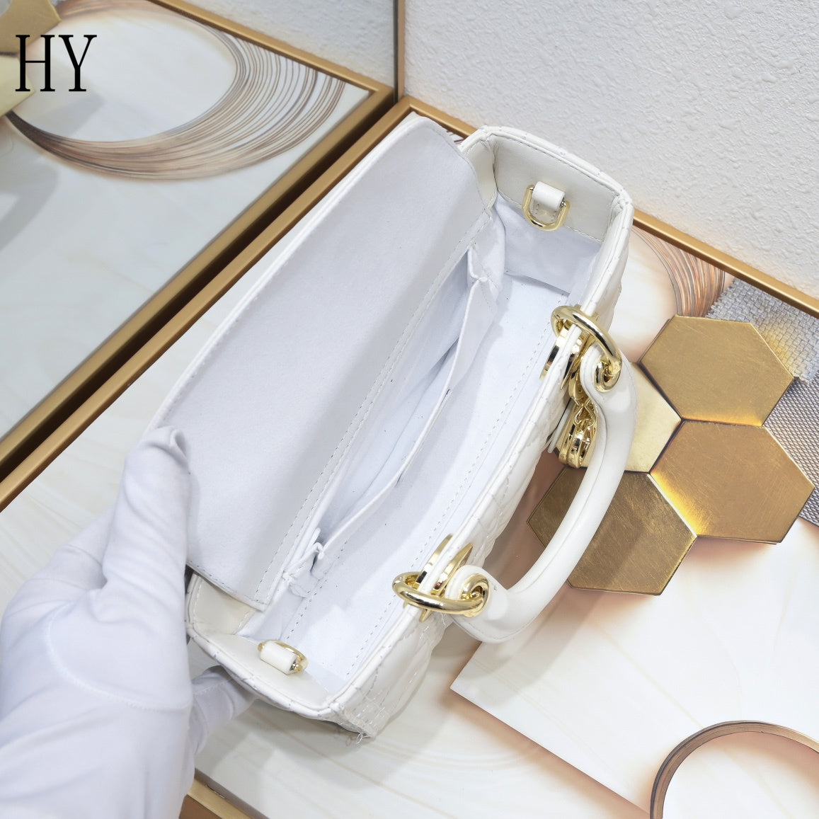 Dior "Small Lady Bag White"