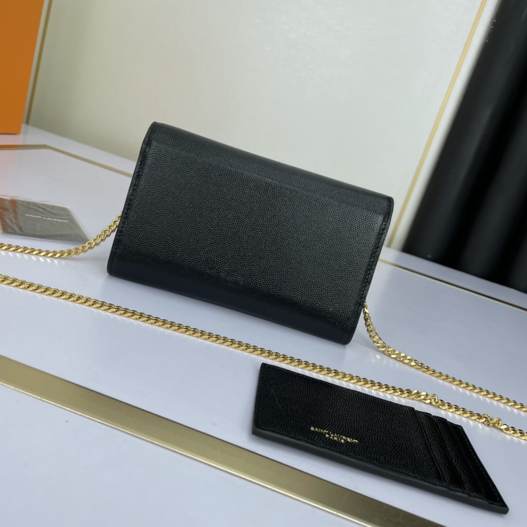YSL "Uptown Clutch Bag Black"