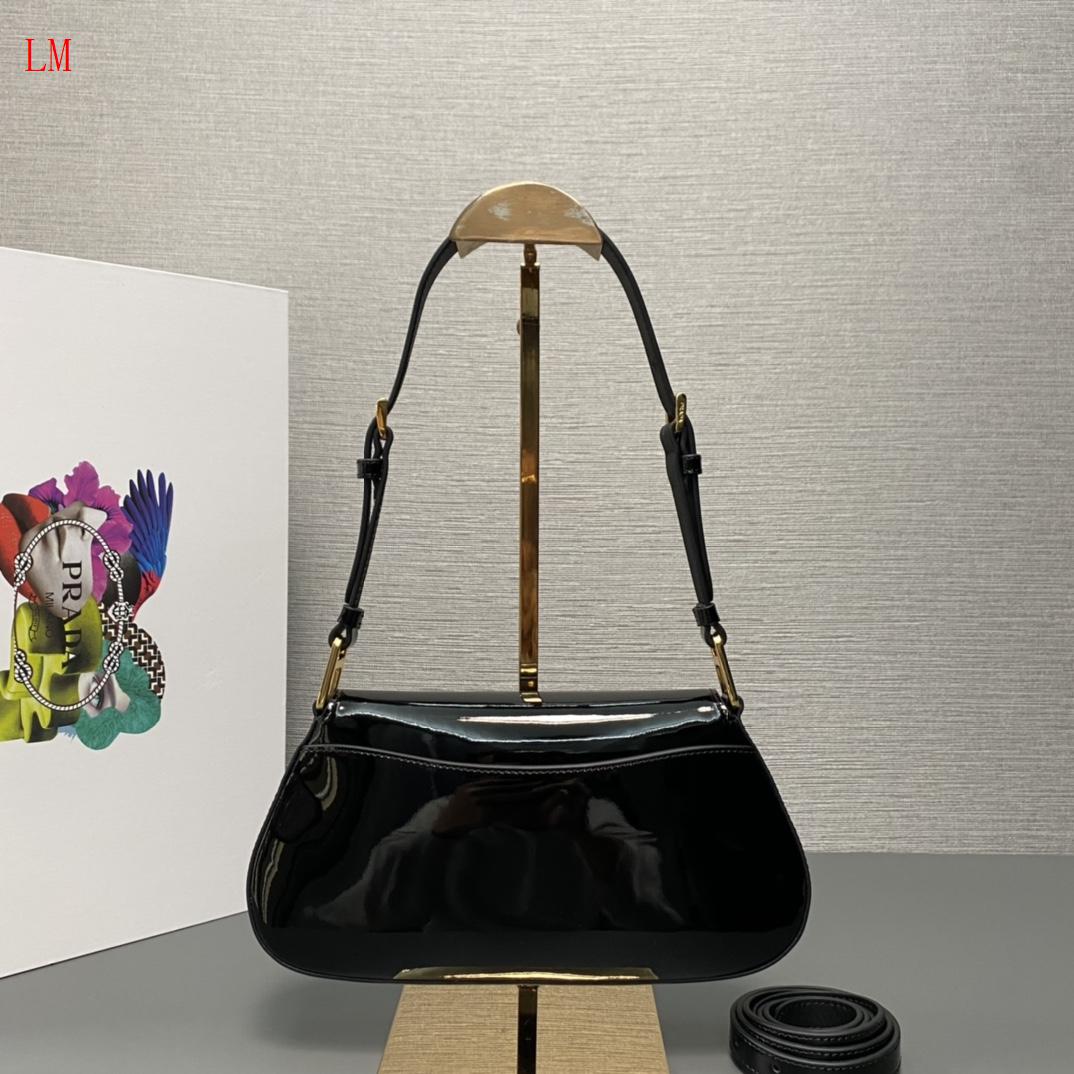 Prada "Cleo Shoulder Bag Black"