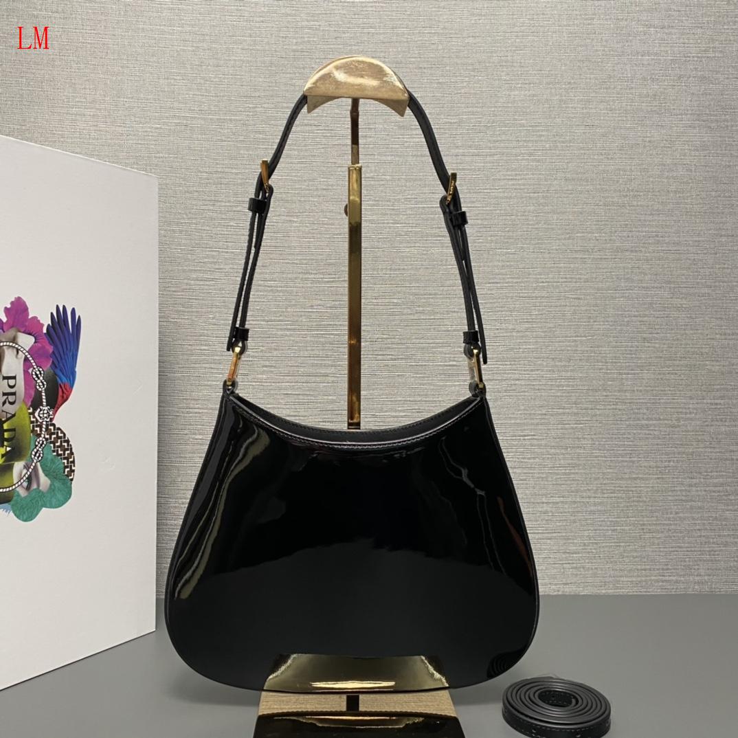 Prada "Black Cleo Patent Leather Bag"