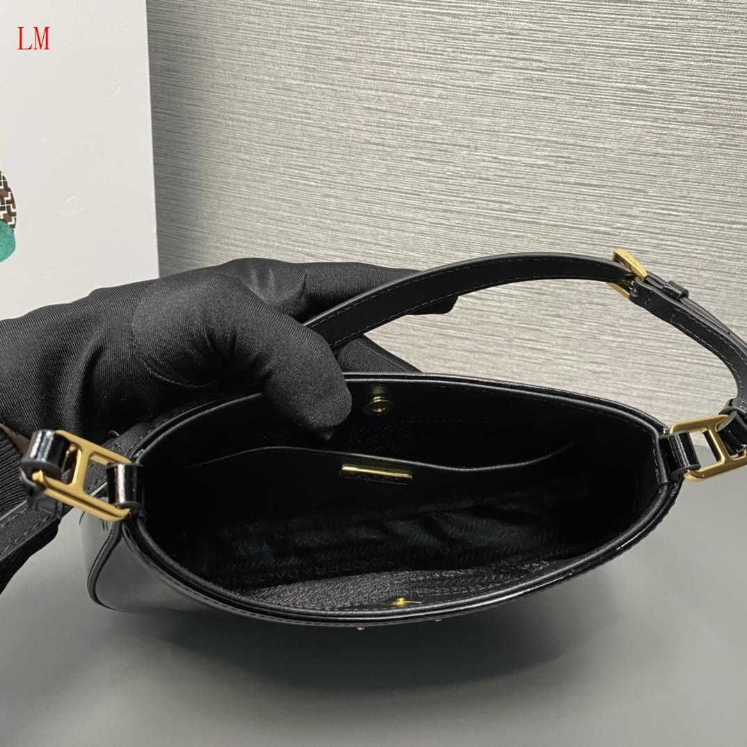 Prada "Black Cleo Patent Leather Bag"