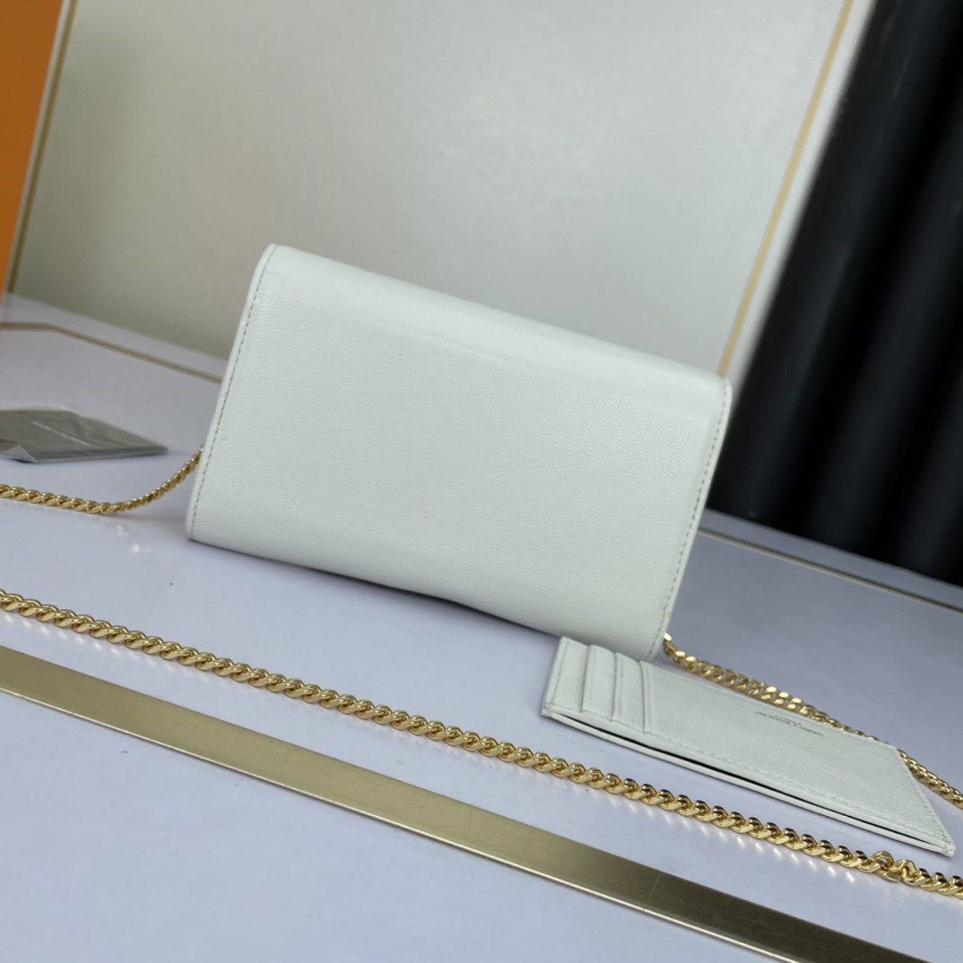 YSL "Uptown Clutch Bag White"