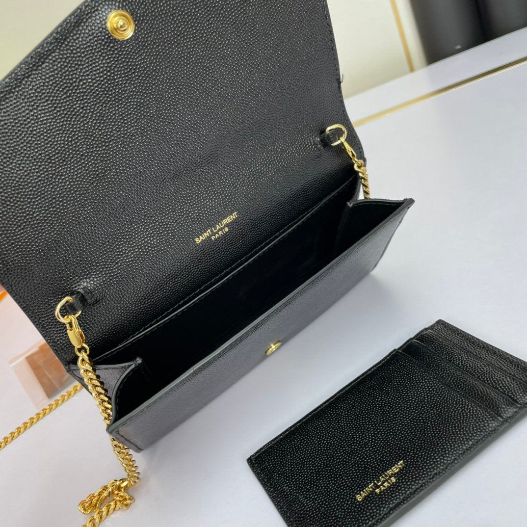 YSL "Uptown Clutch Bag Black"