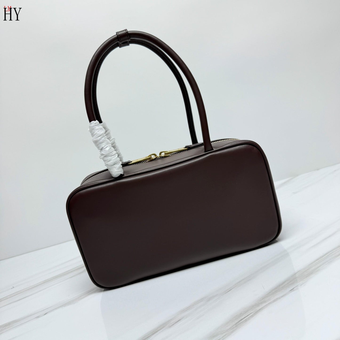 Miu Miu "Beau patent leather shoulder tote bag Brown"