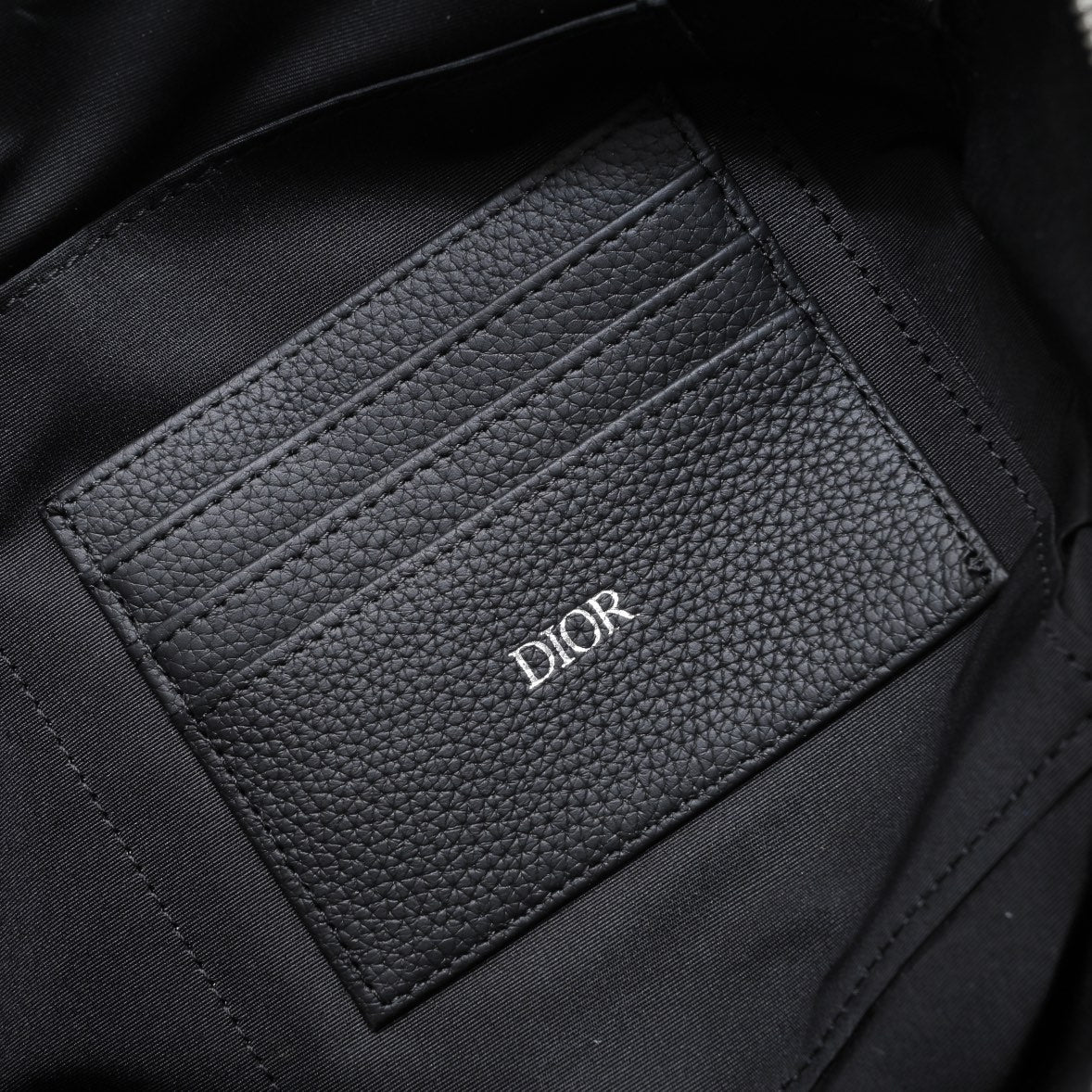 Dior "Oblique Canvas Clutch Bag Cloth Black"