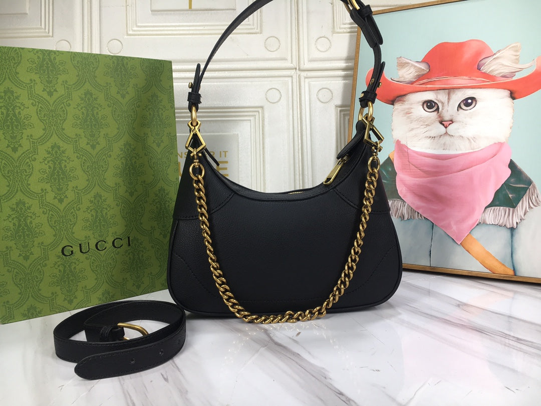 Gucci "Aphrodite Small Shoulder Bag GG Black"