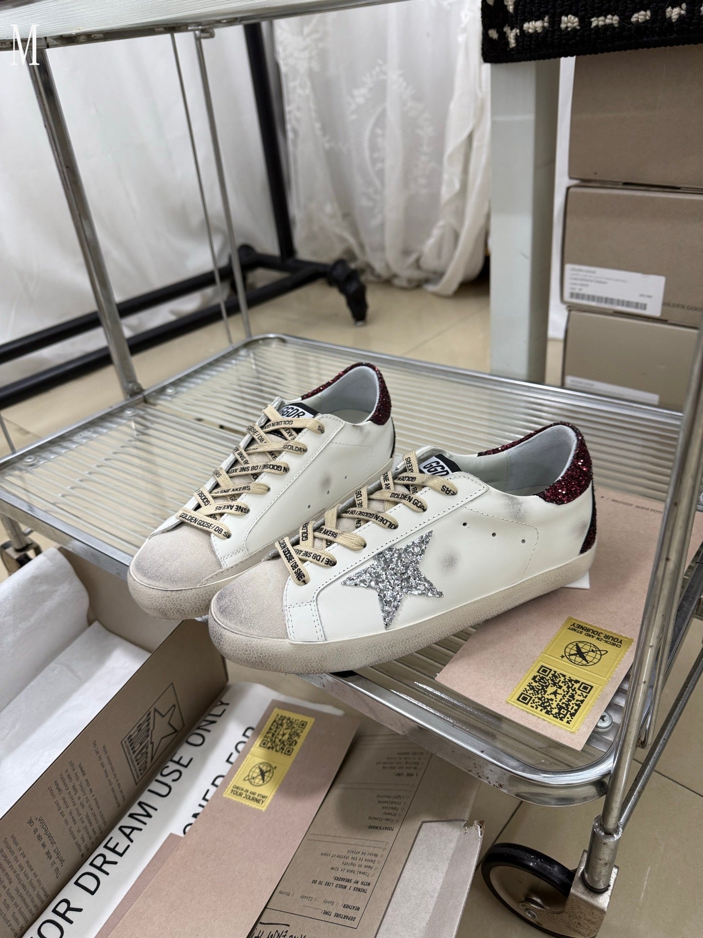 Golden Goose "White and Bordeaux"