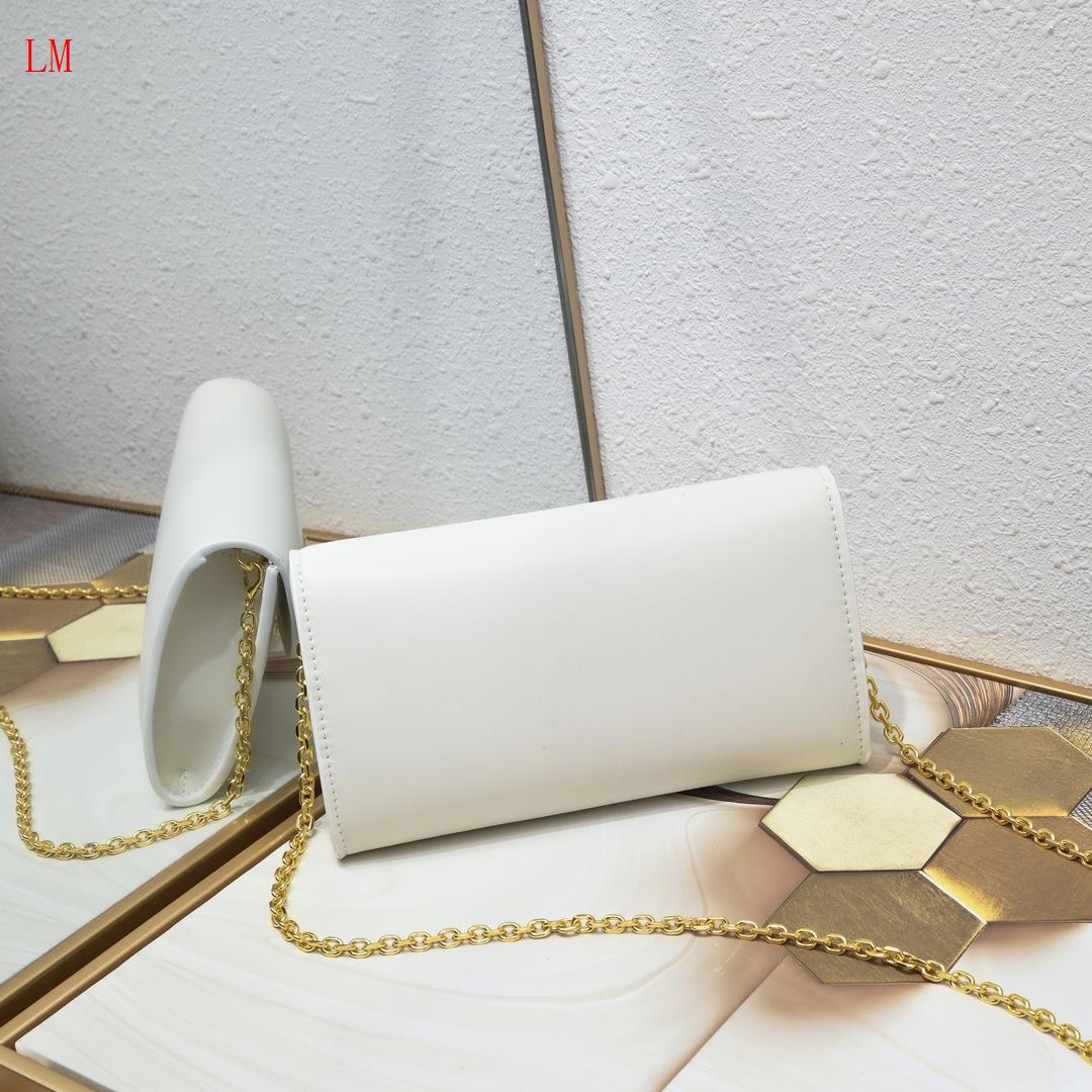 Dior "Bobby East-West Pouch With Chain White"