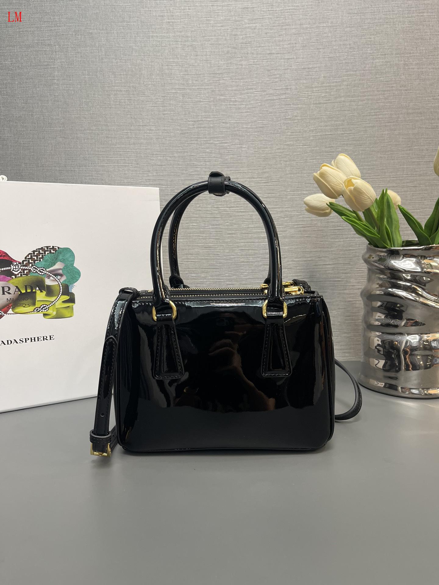 Prada "Black Small Galleria Saffiano Leather Bag"