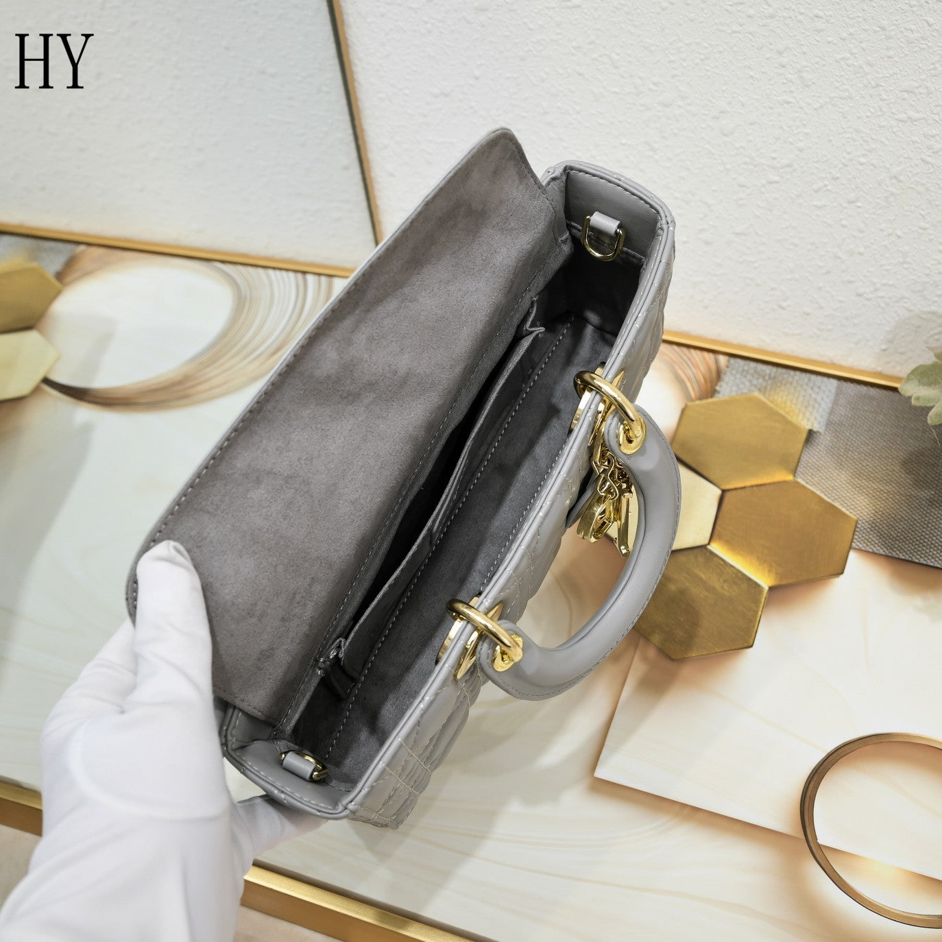 Dior "Small Lady Bag Grey"