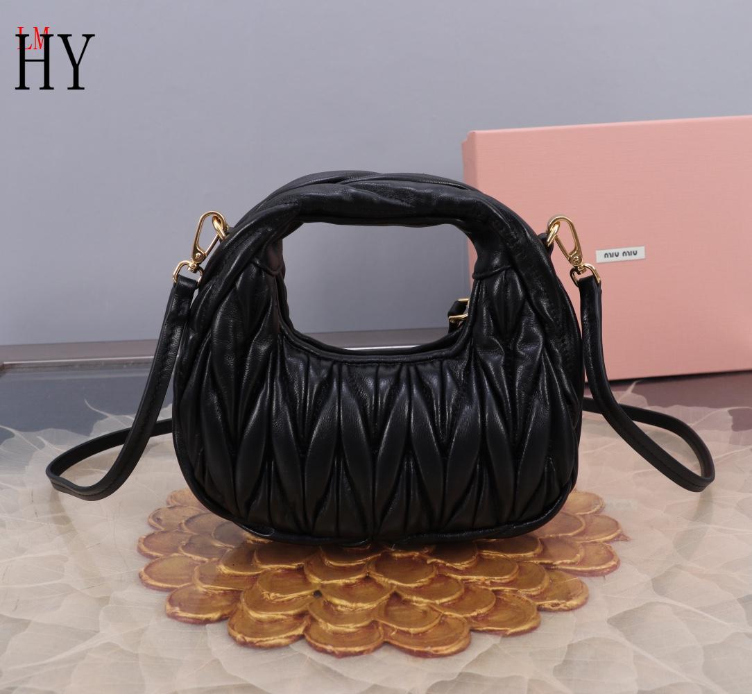 Miu Miu "Black Wander matelassé leather shoulder bag"