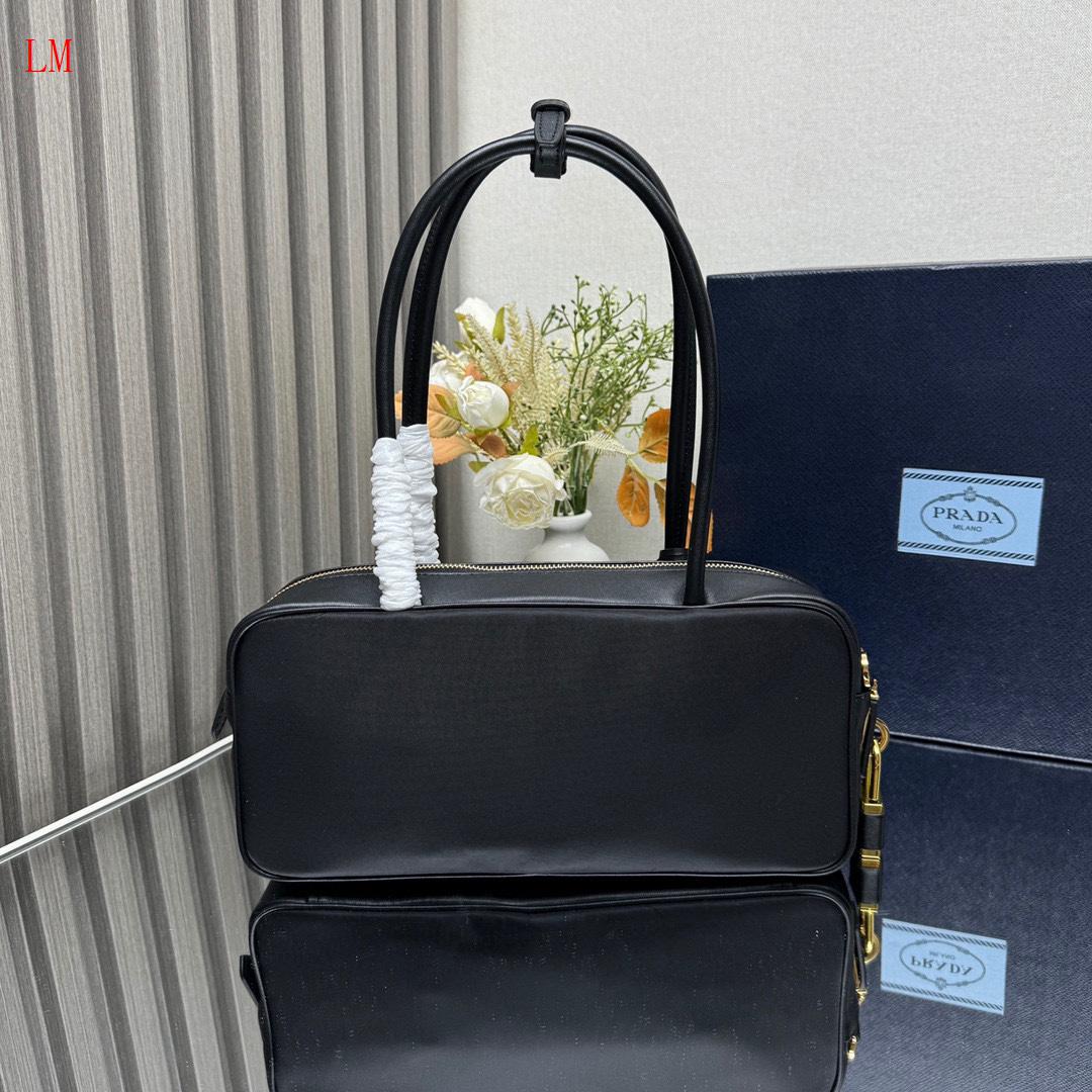 Prada "Medium Re-Nylon And Leather Black"