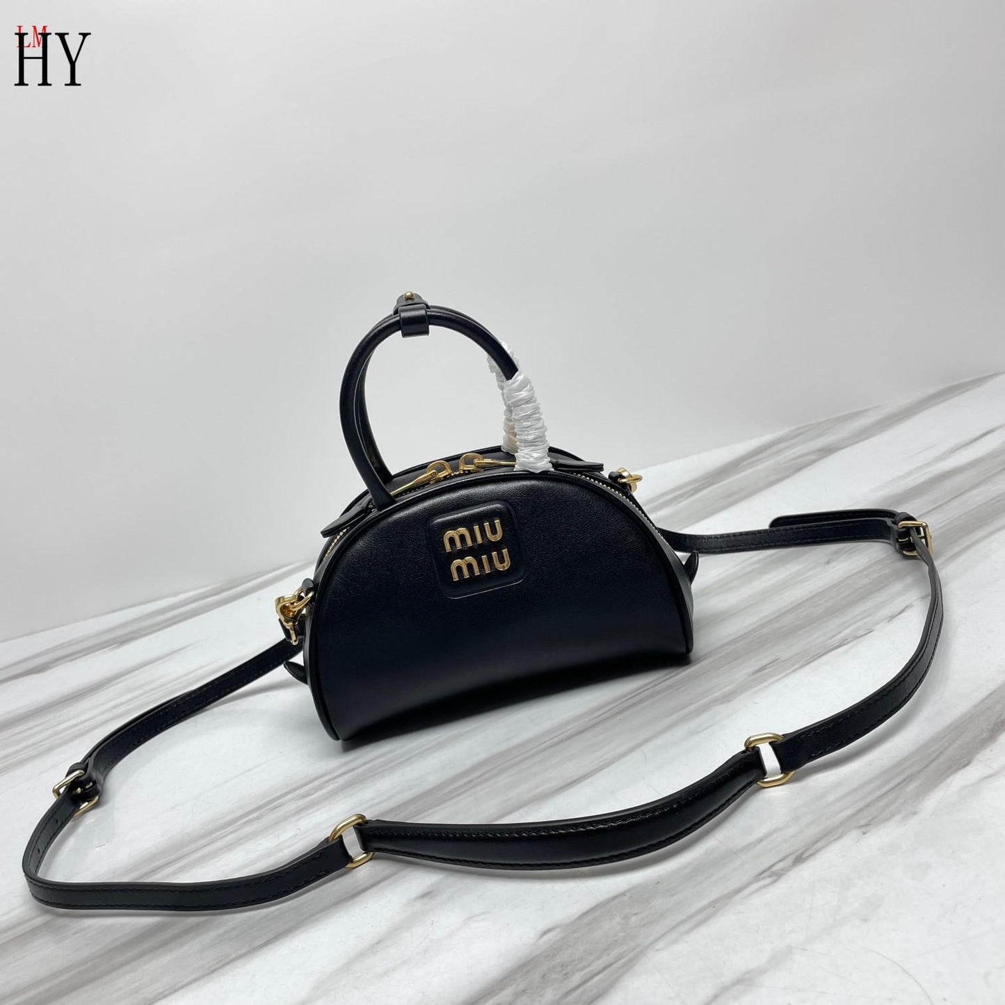Miu Miu "Leather Mini Top Handle bag Black"