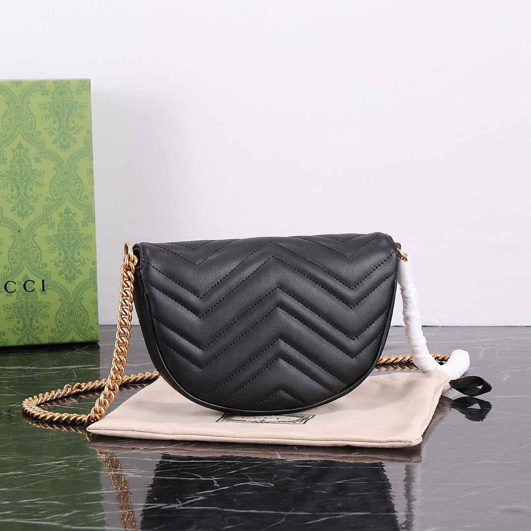 Gucci "Mini GG Marmont Cross Body Bag Black"