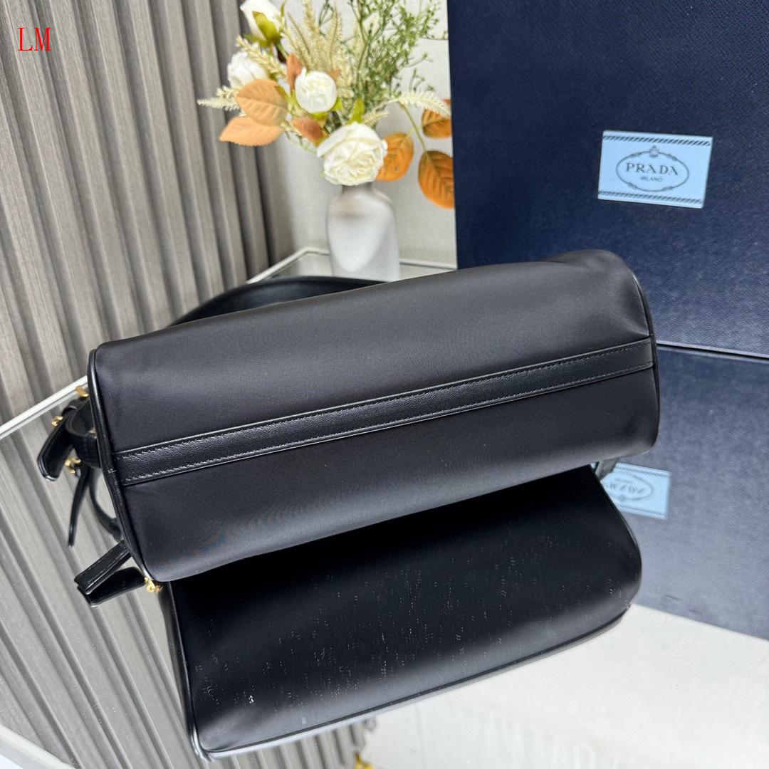 Prada "Medium Black Leather Shoulder Bag"