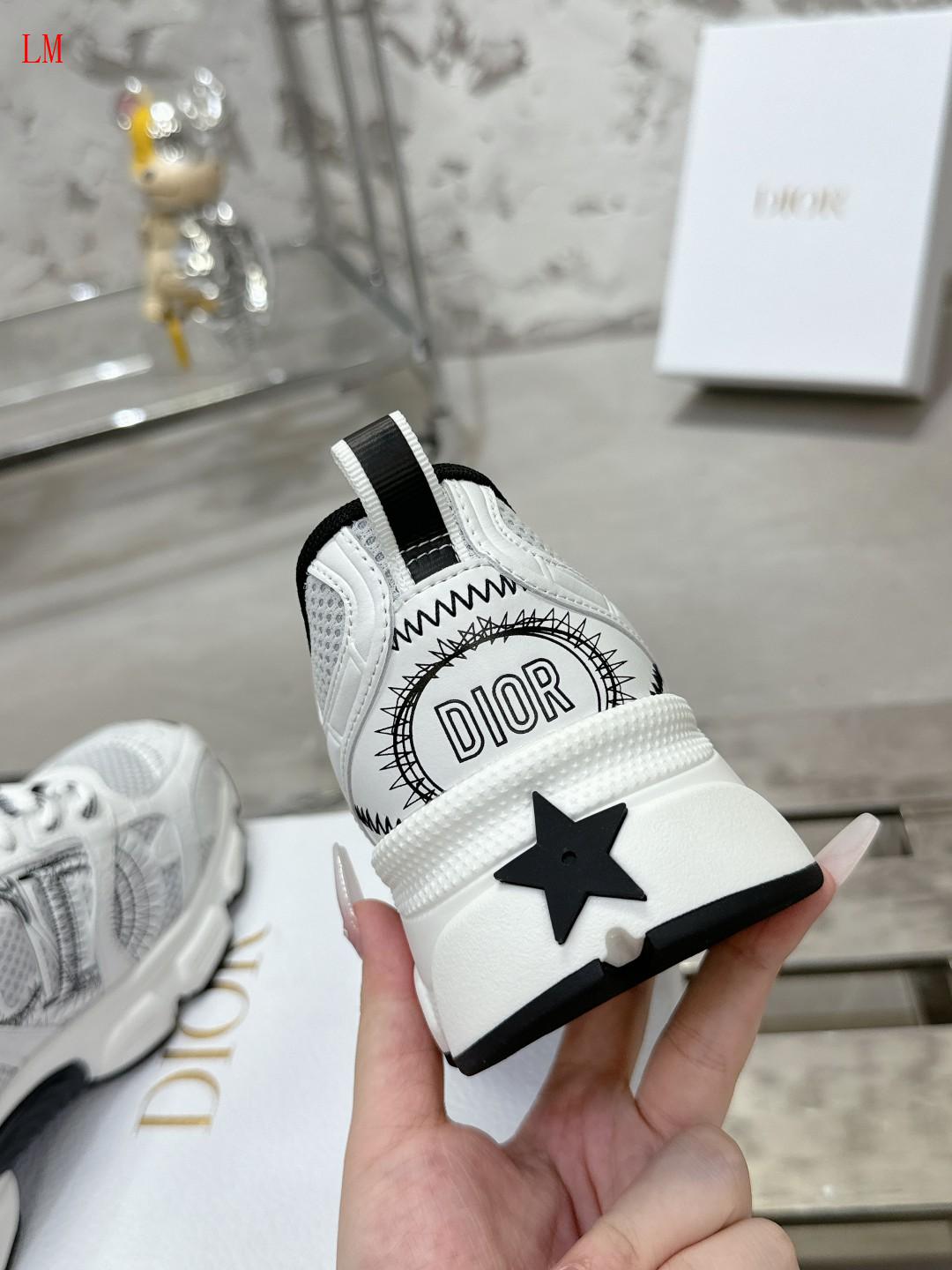 Dior Chrono Sneaker "Mesh with White and Black Leather"