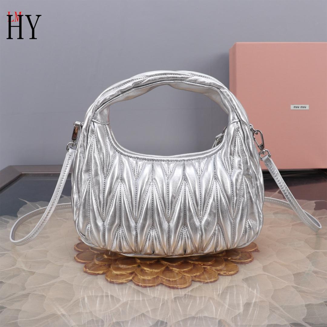 Miu Miu "Silver Wander matelassé leather shoulder bag"