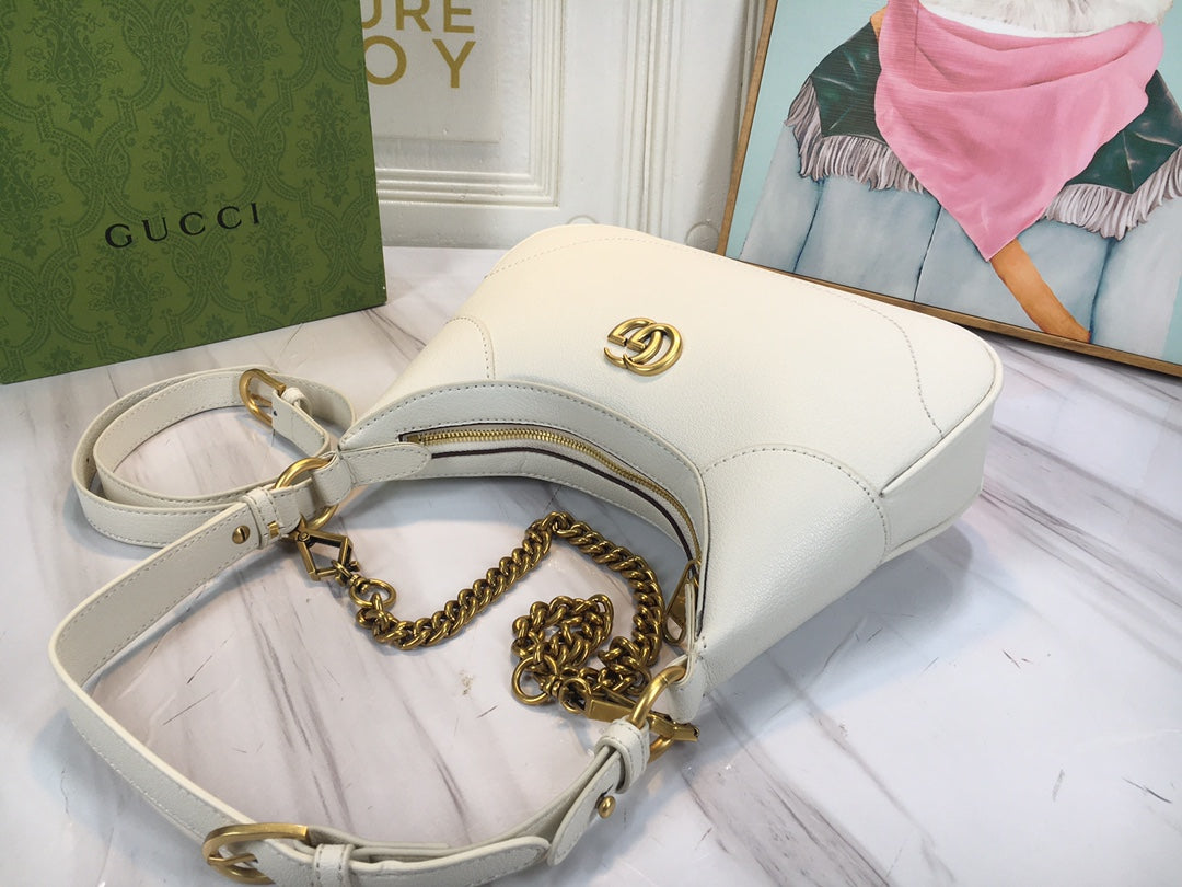 Gucci "Aphrodite Small Shoulder Bag GG White"