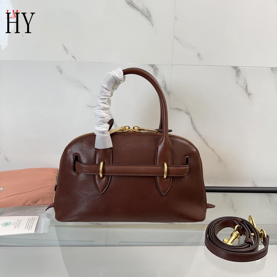 Miu Miu "Black Aventure Leather Top Dark Brown"