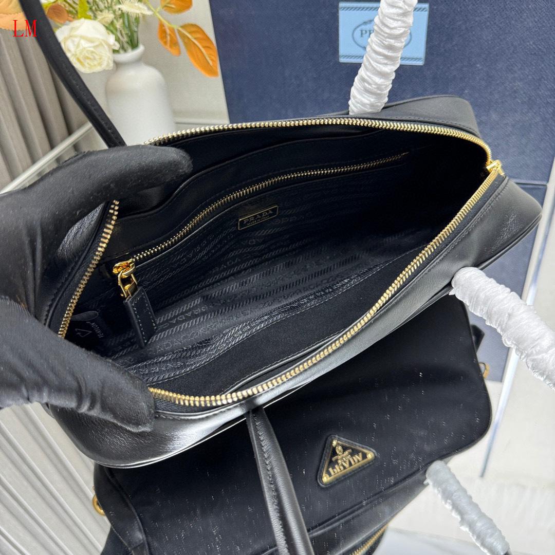 Prada "Medium Re-Nylon And Leather Black"