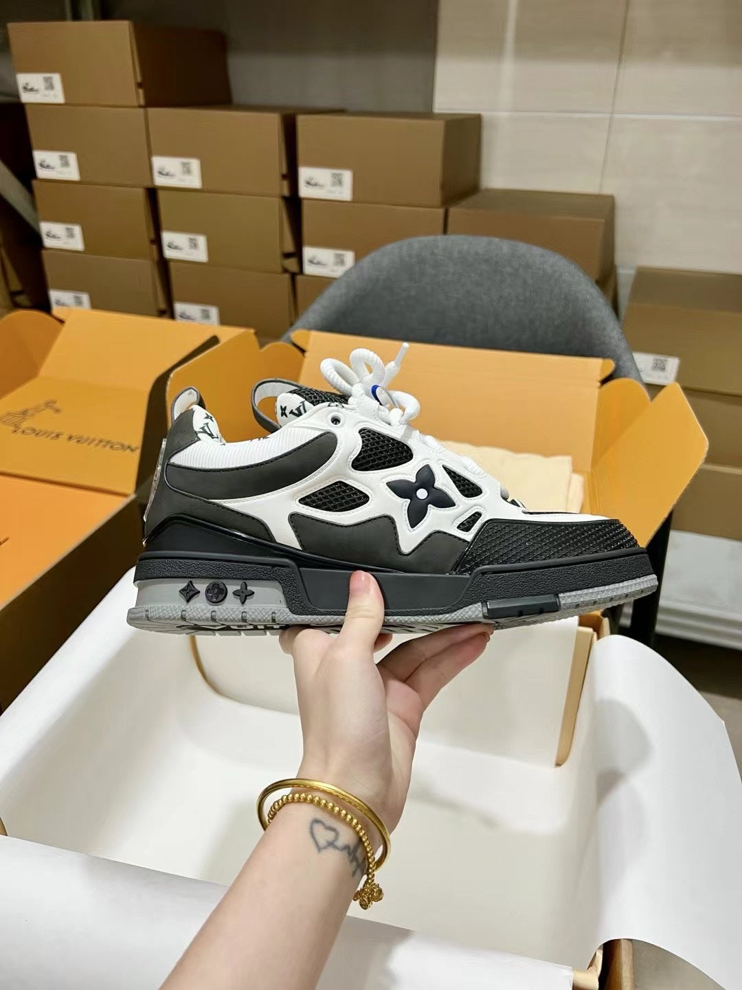 Louis Vuitton Skate Sneaker 'White Black'