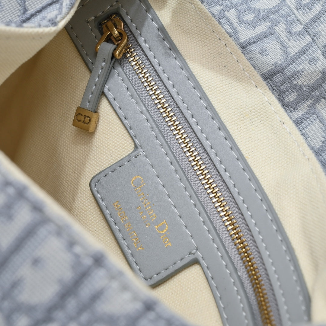 Dior "Grey Oblique Jacquard Saddle Bag"