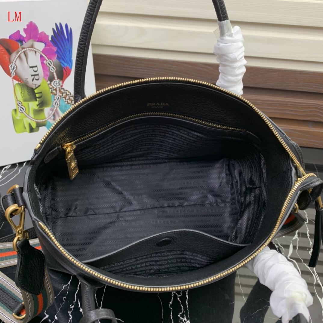 Prada "Black Leather Shoulder Bag"