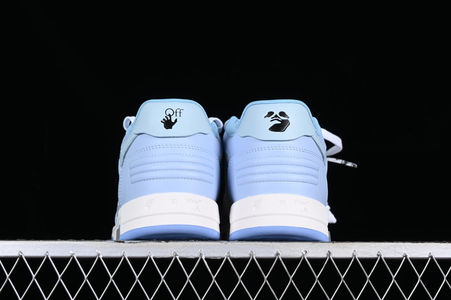 Out of office lace up „Light Blue White"