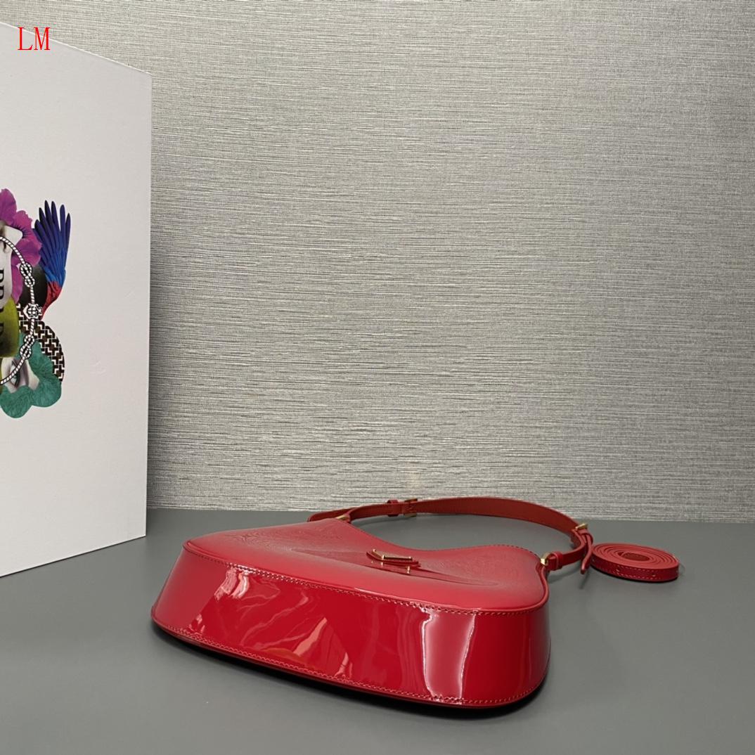 Prada "Red Cleo Patent Leather Bag"