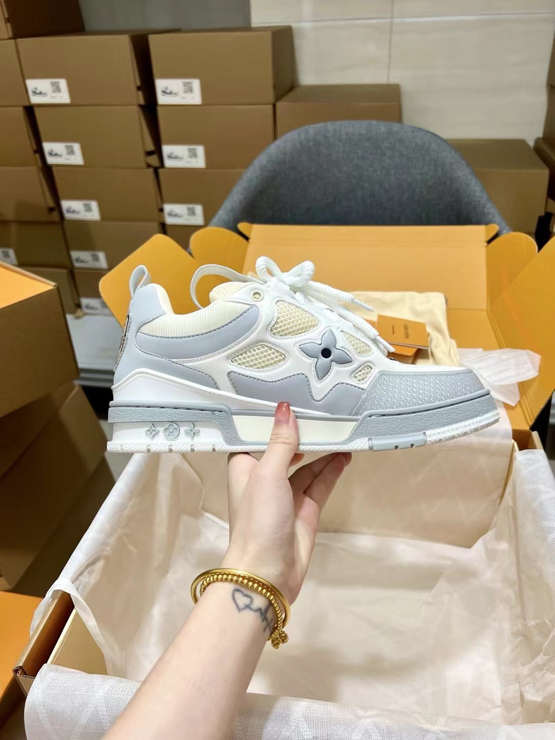 Louis Vuitton Skate Sneaker 'Grey White'