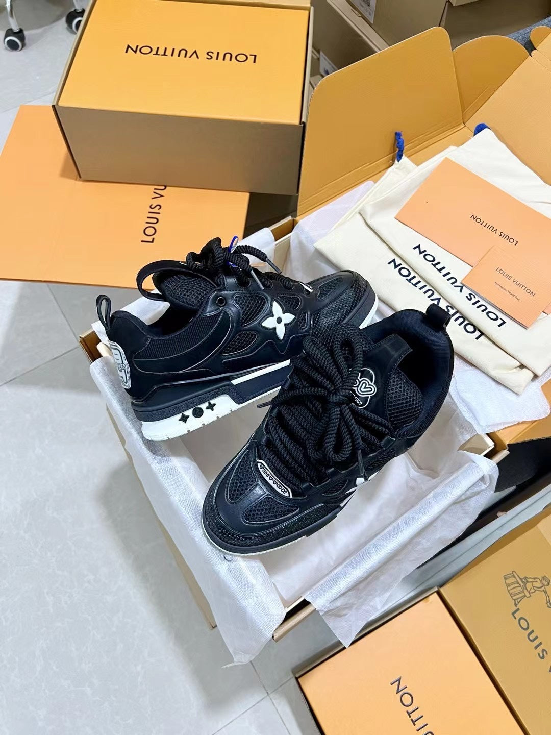 Louis Vuitton Skate Sneaker 'Black White'