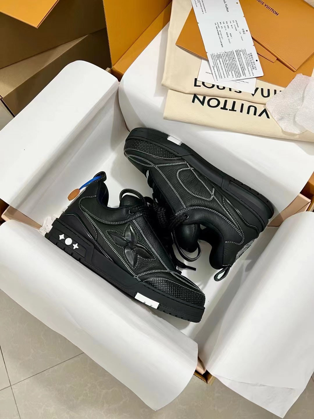 Louis Vuitton Skate Sneaker 'Oversized Flower Black'