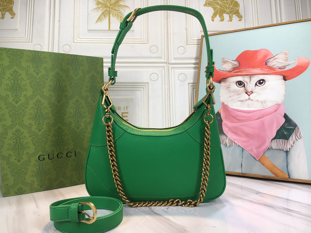 Gucci "Aphrodite Small Shoulder Bag GG Green"