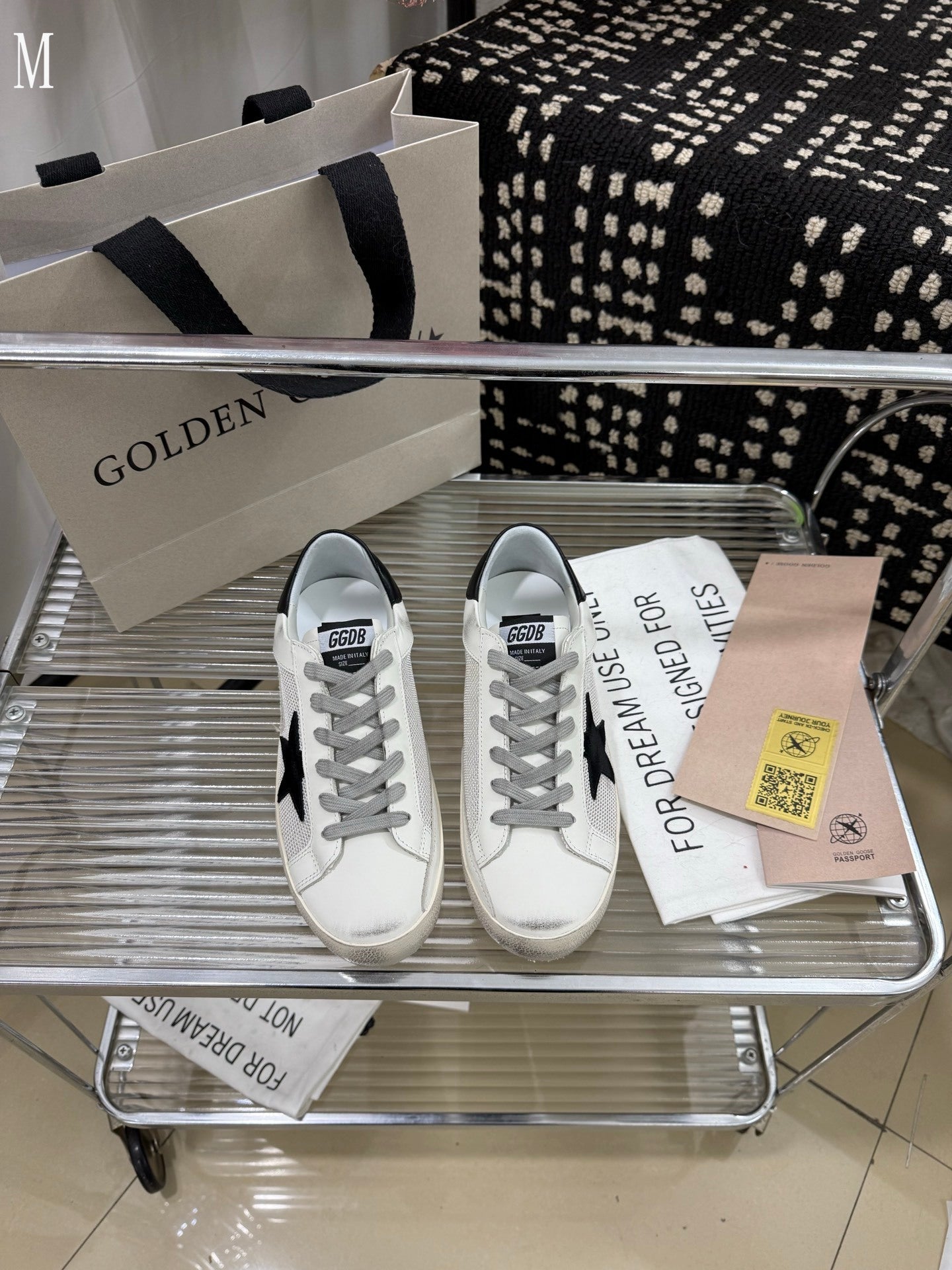 Golden Goose "White Mesh and Leather Superstar Lace Up"