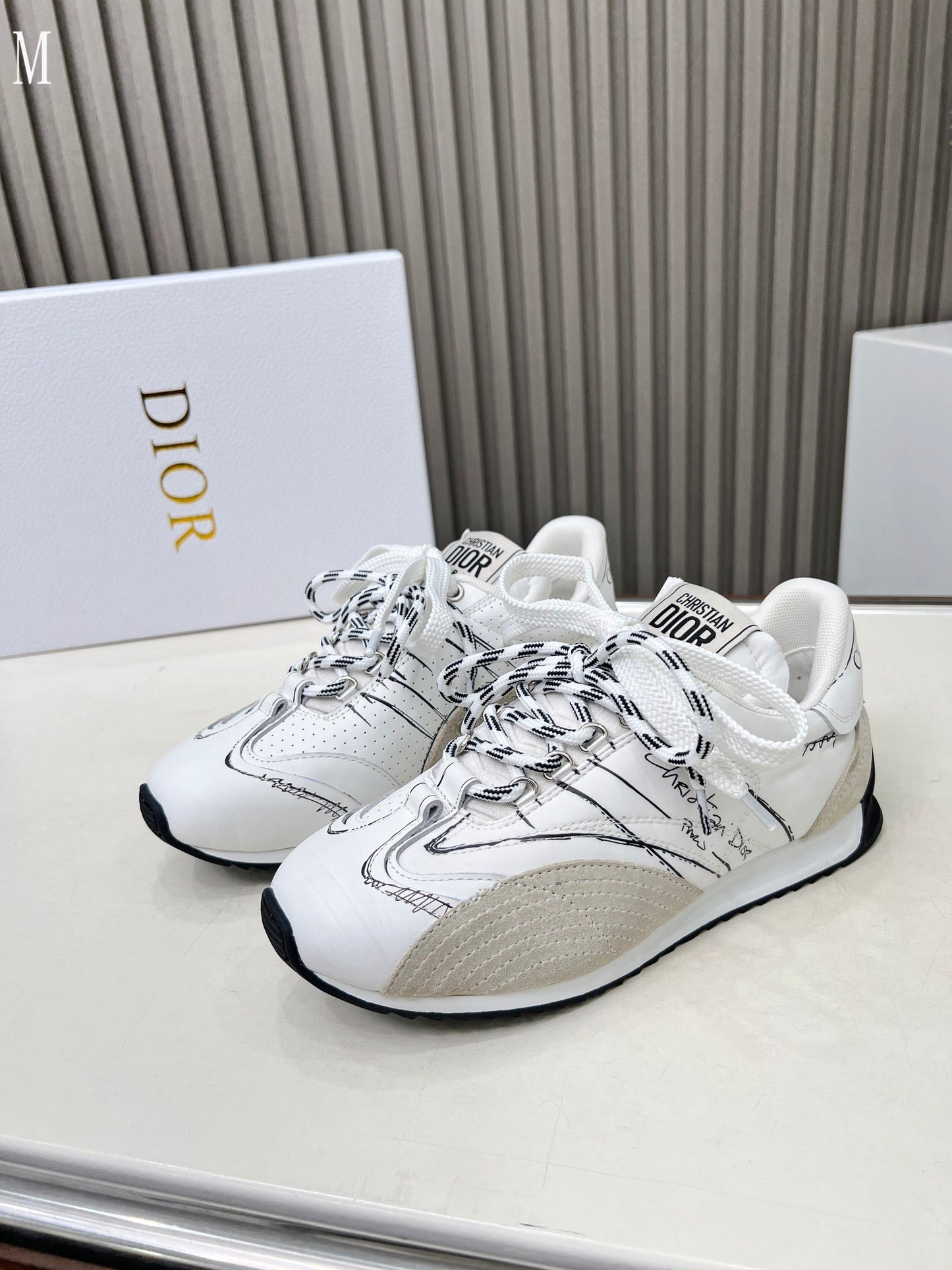 Dior D-Sketch "White Nylon and Calfskin"
