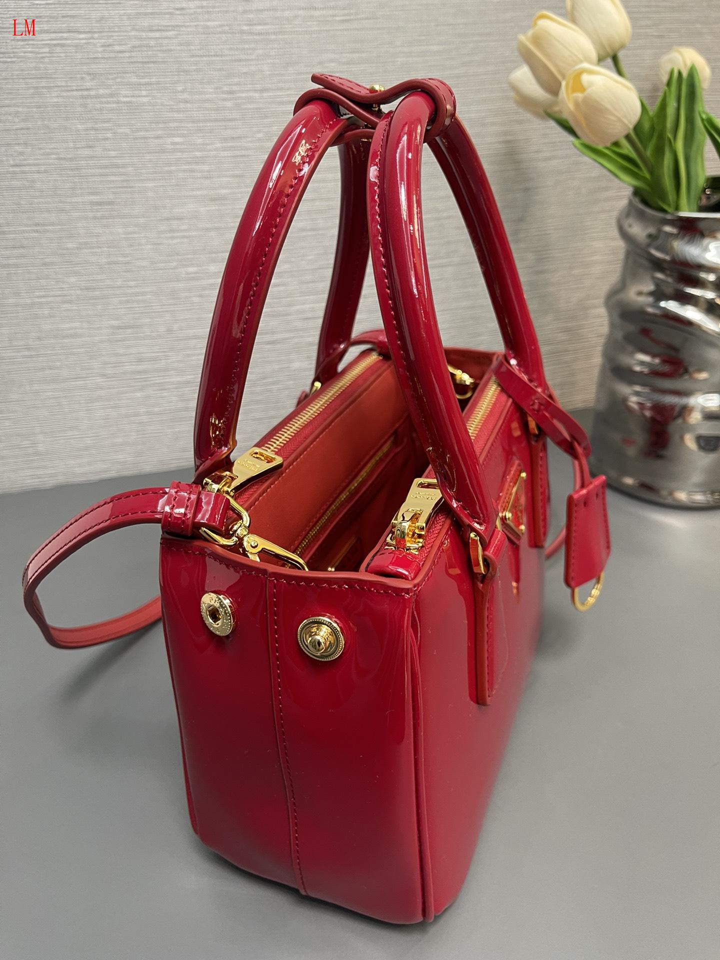 Prada "Red Small Galleria Saffiano Leather Bag"
