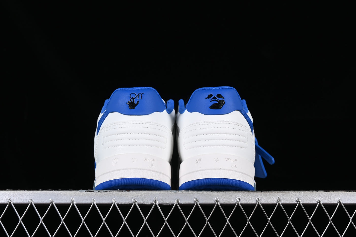 Out of office lace up „White Blue"
