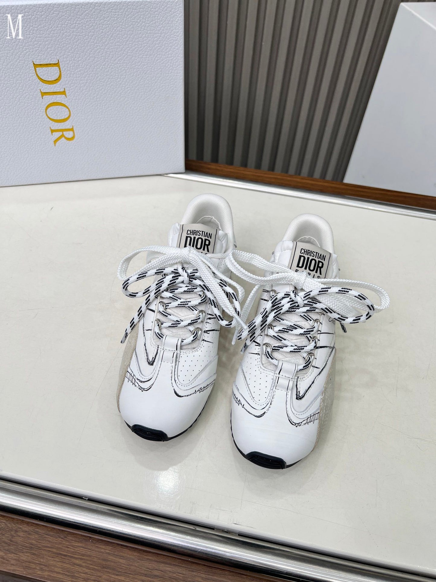 Dior D-Sketch "White Nylon and Calfskin"