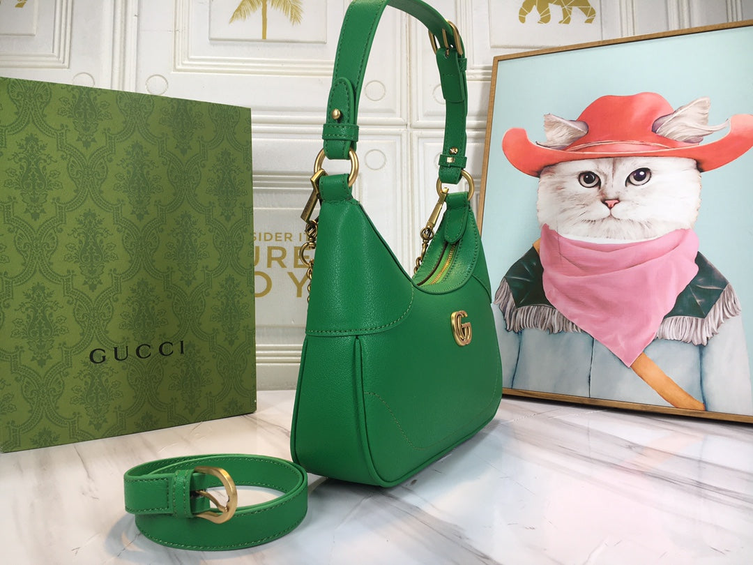 Gucci "Aphrodite Small Shoulder Bag GG Green"