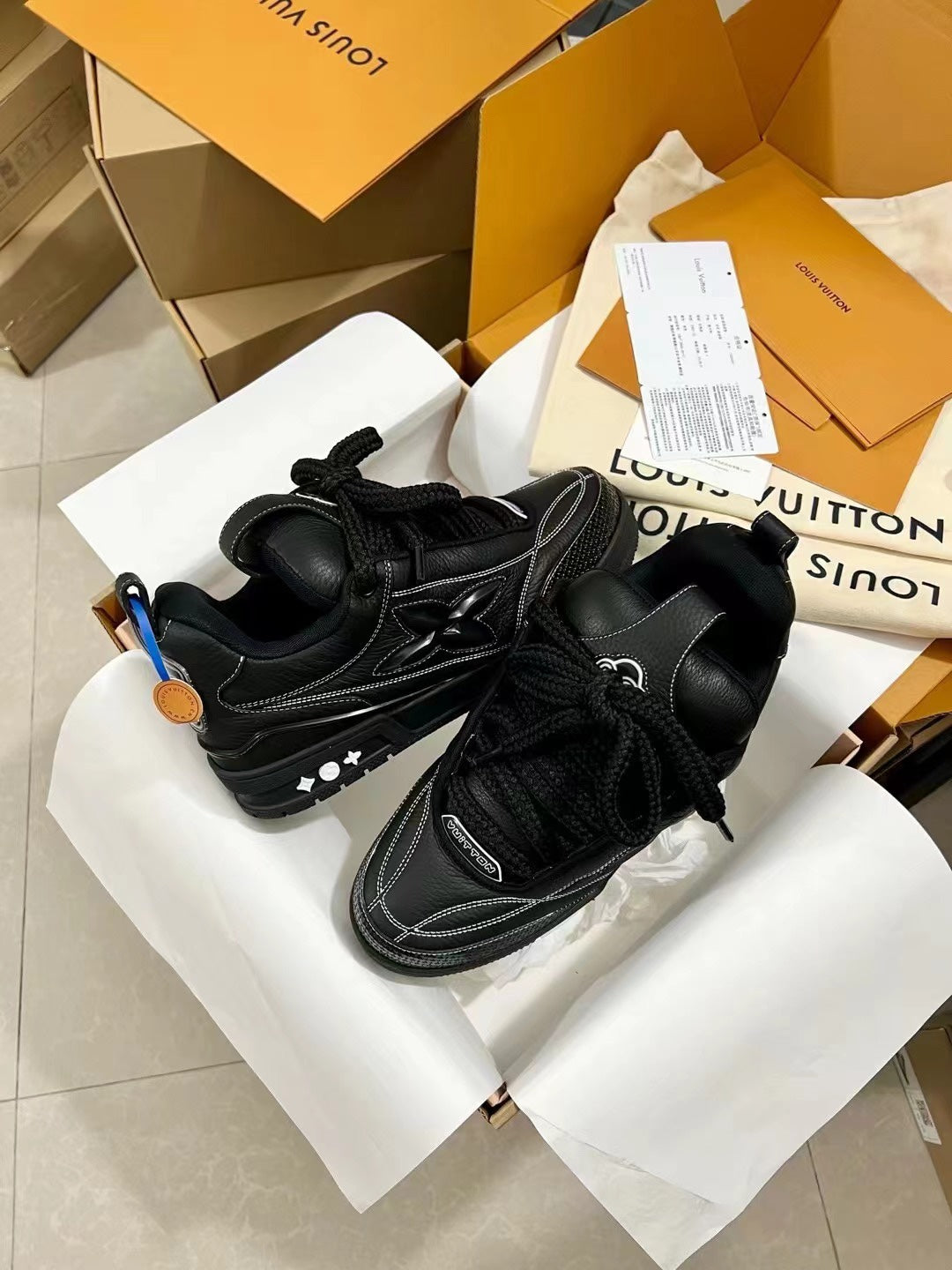 Louis Vuitton Skate Sneaker 'Oversized Flower Black'