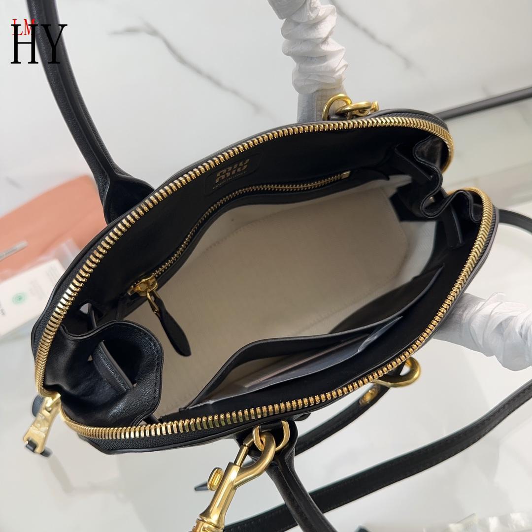 Miu Miu "Black Aventure Leather Top Black"