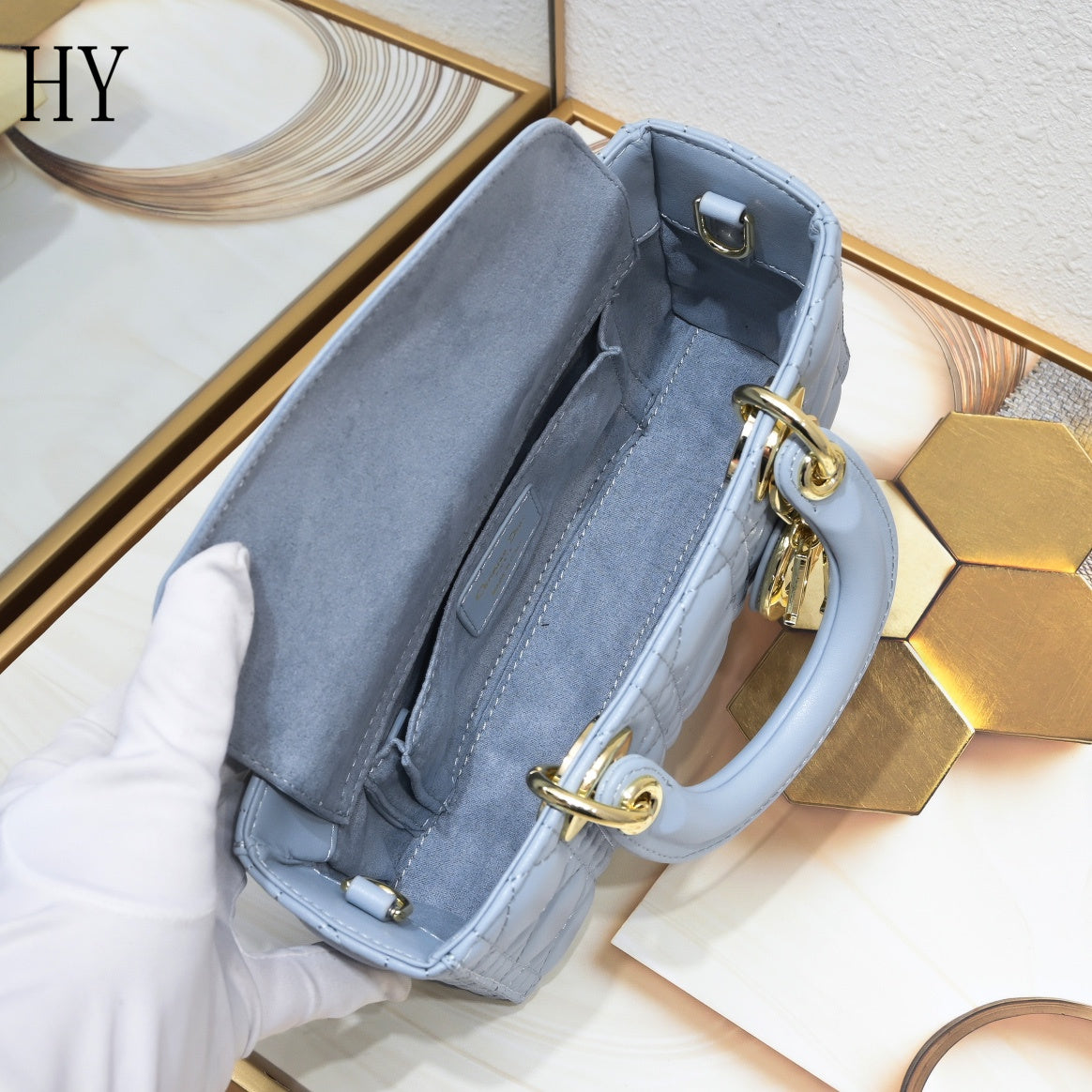Dior "Small Lady Bag Blue"