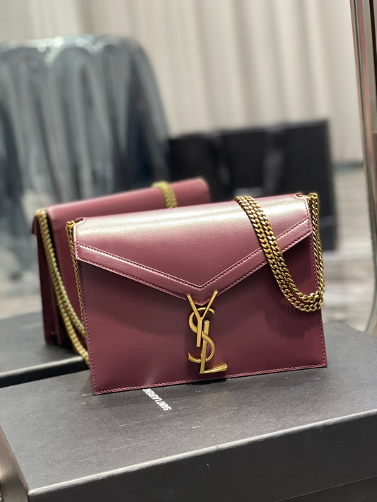YSL "Cassandra Purple Monogram Crossbody"