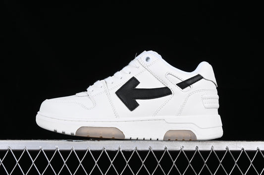 Out of office lace up „White Black"
