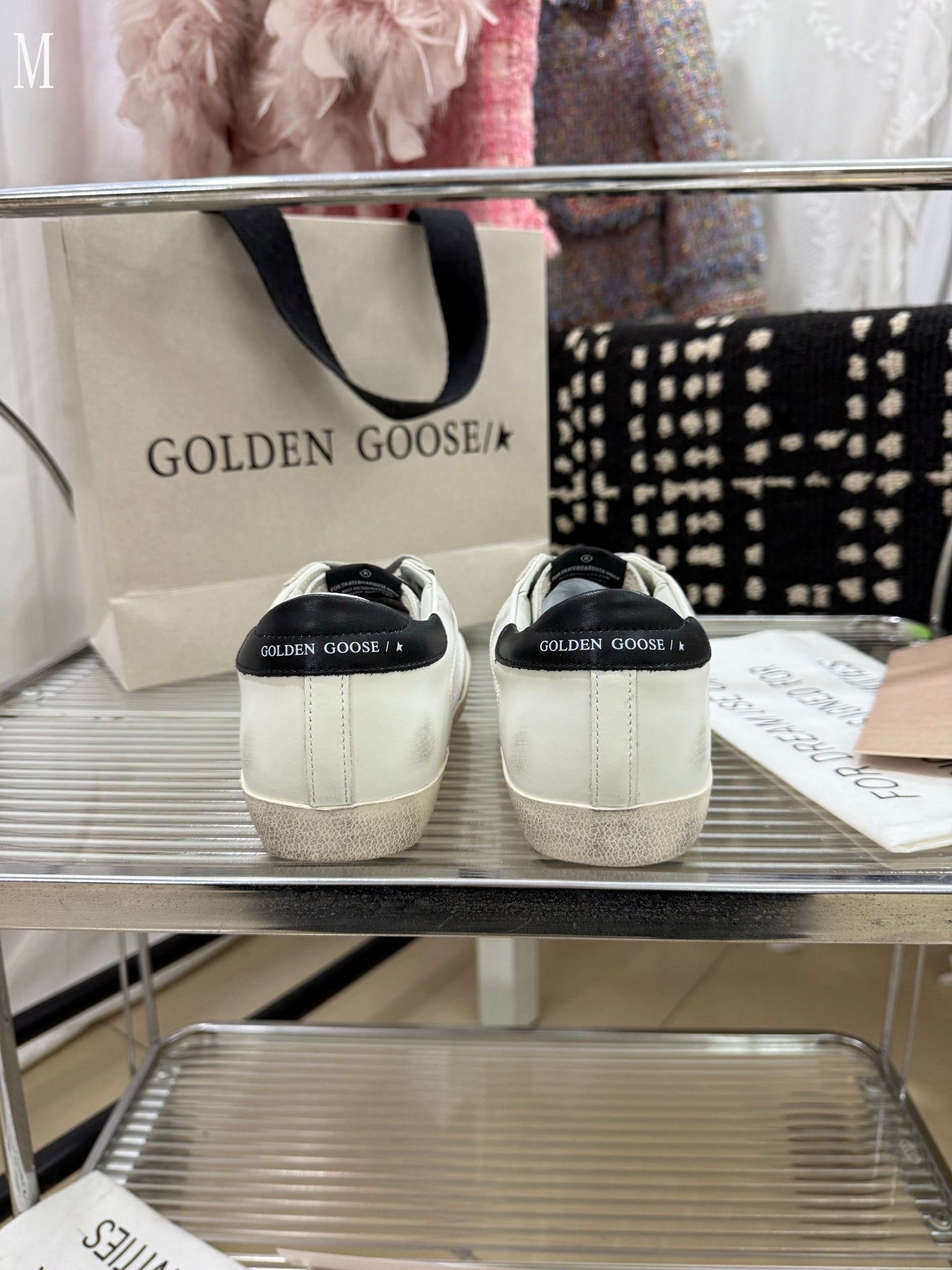 Golden Goose "White Mesh and Leather Superstar Lace Up"