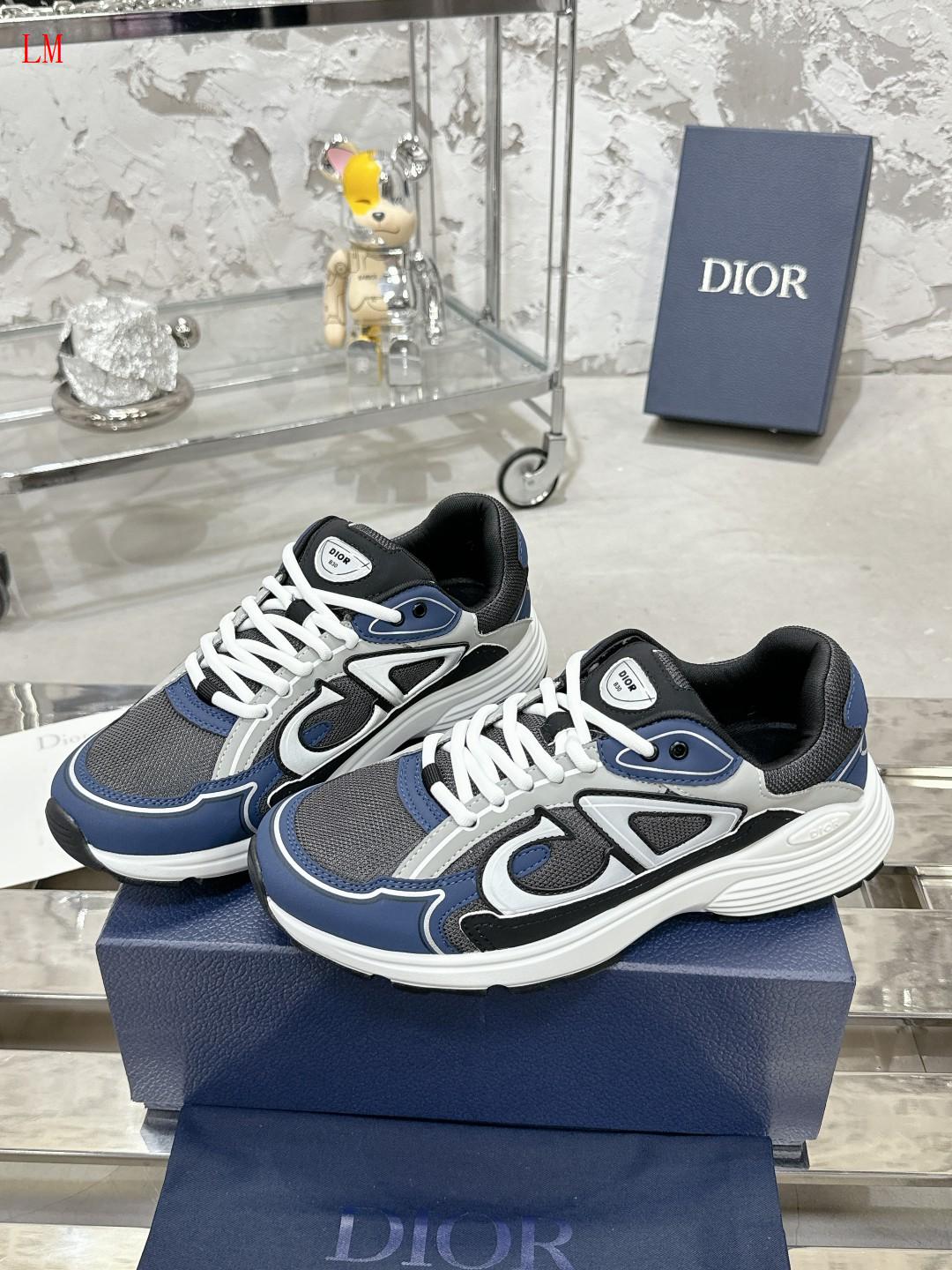 Dior B30 "Anthracite Gray Mesh with Black, Blue and Dior Gray Technical Fabric"