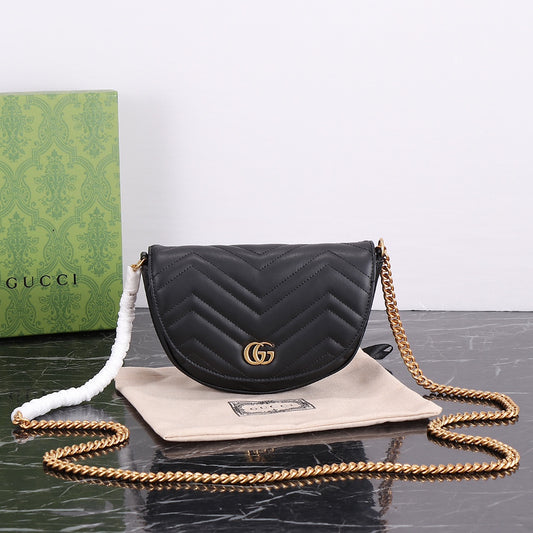 Gucci "Mini GG Marmont Cross Body Bag Black"