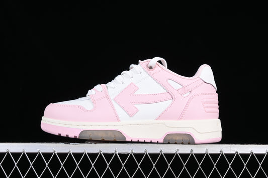 Out of office lace up „Pink white"